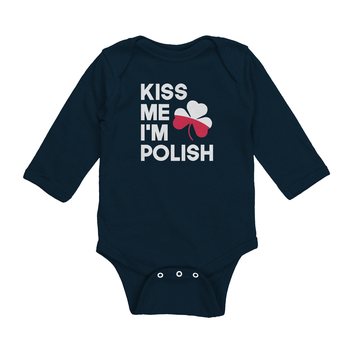 Kiss me I'm polish baby bodysuit long sleeve – My Polish Heritage