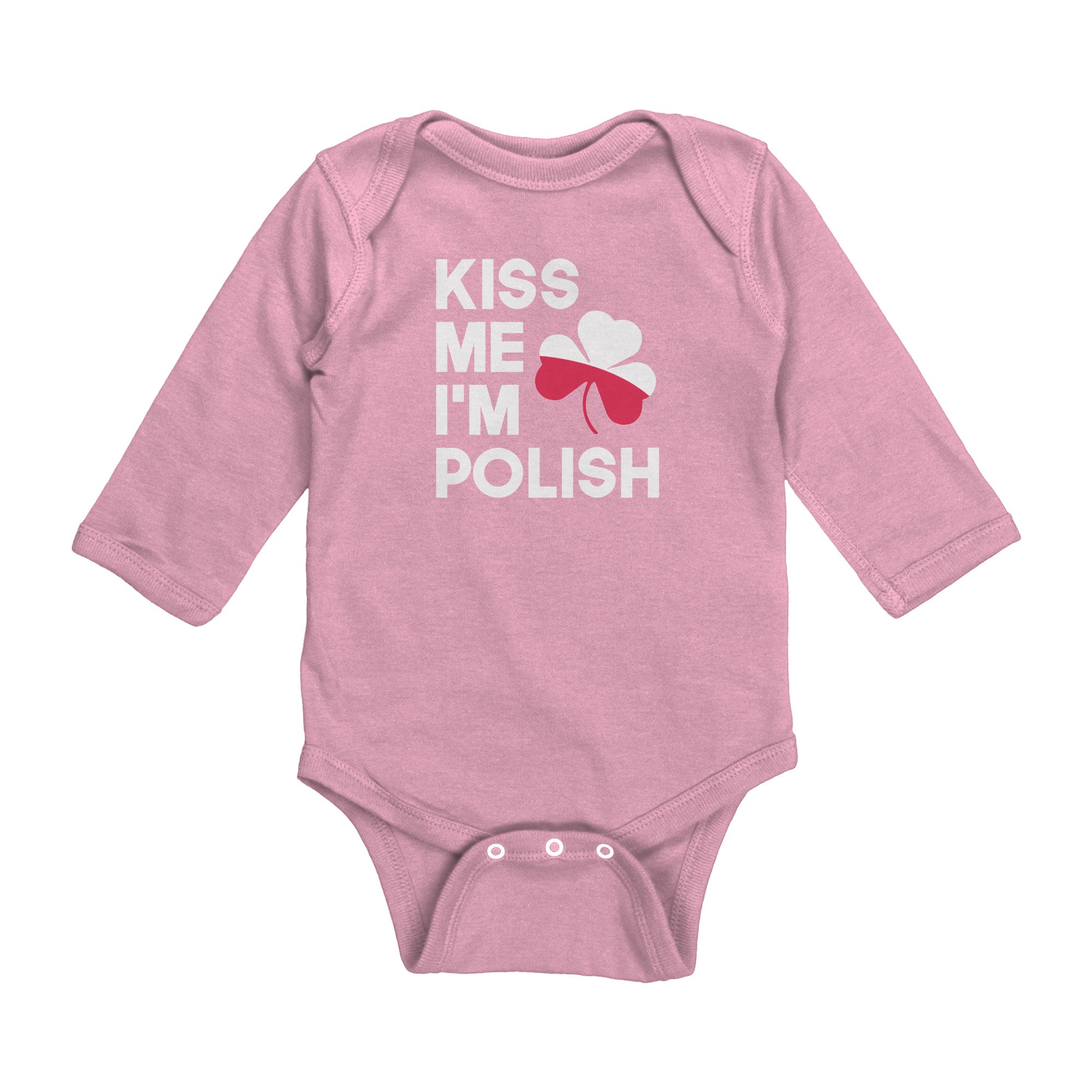 Kiss me I'm polish baby bodysuit long sleeve – My Polish Heritage