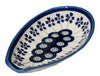 Polish Pottery Spoon Rest-Floral Peacock Traditional Pattern