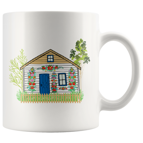 Polish Painted Village White 11oz Mug