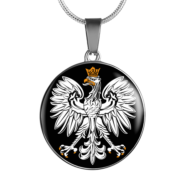 Polish Army Eagle Silver Pendant with Gold Plating | Taste of Poland