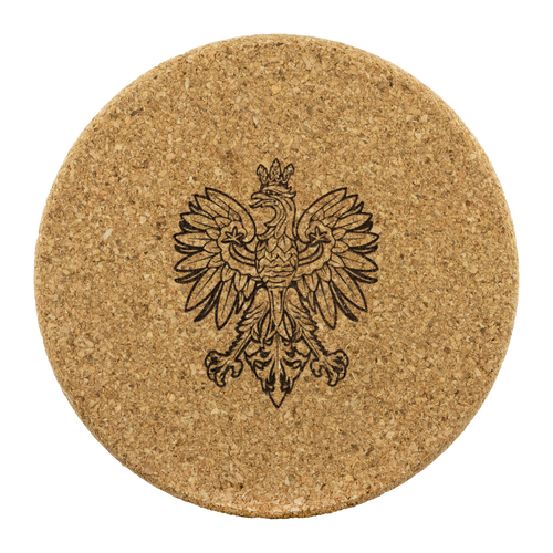 Polish Eagle Round Cork Coaster Set