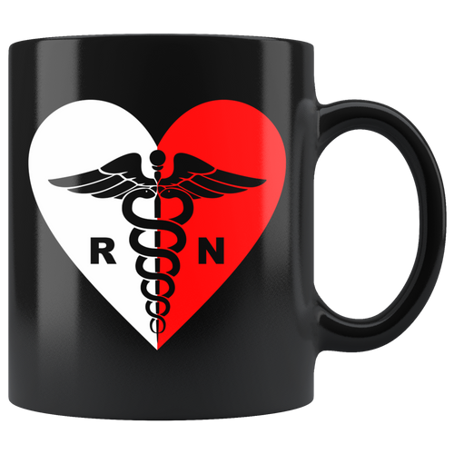 Polish Registered Nurse Black 11oz Mug